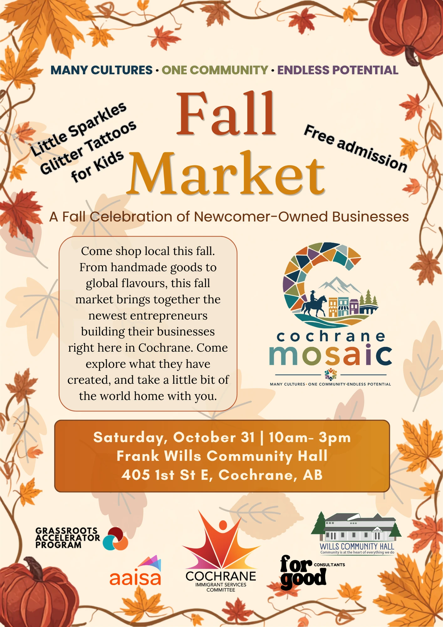 Cochrane Mosaic Fall Market poster